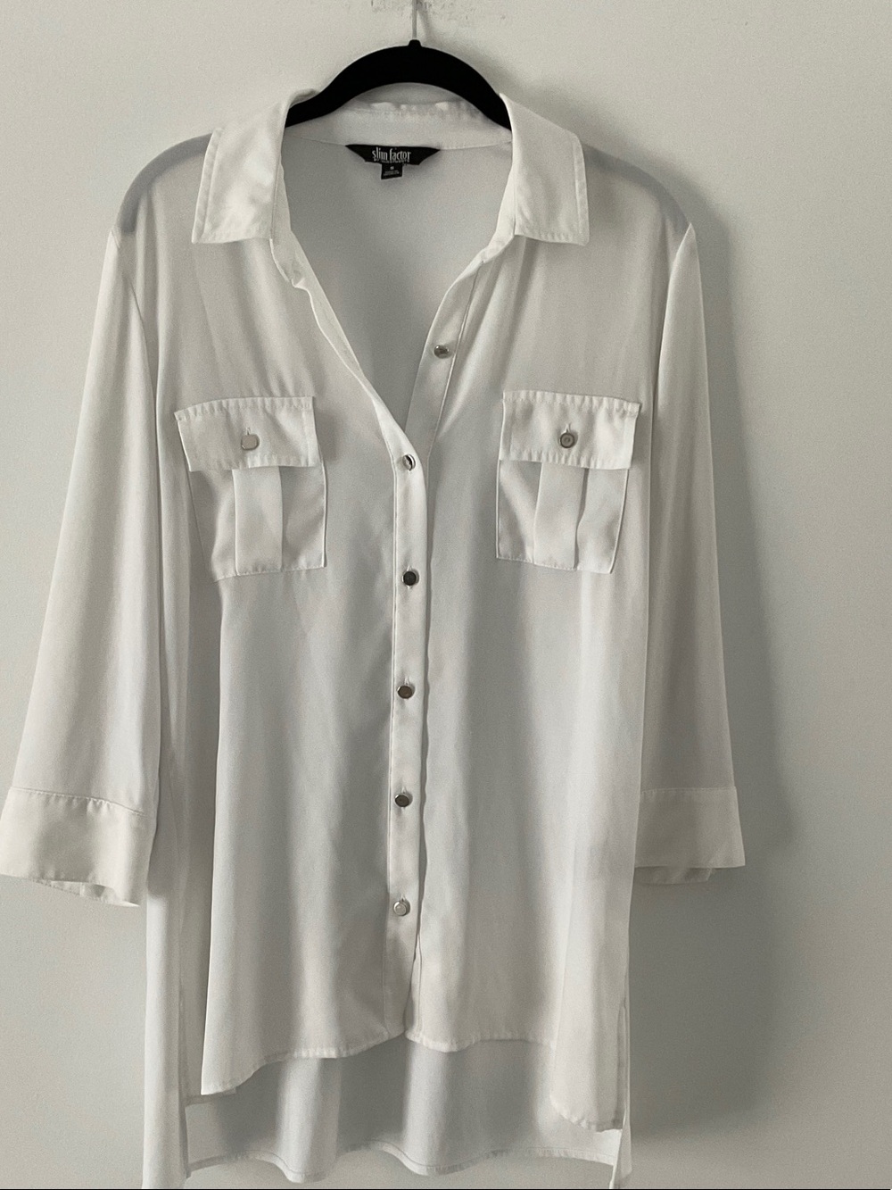 Investments Oversized White Button-Down Shirt